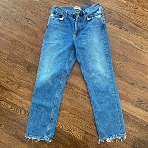 Agolde Riley High Rise Straight Crop Jeans